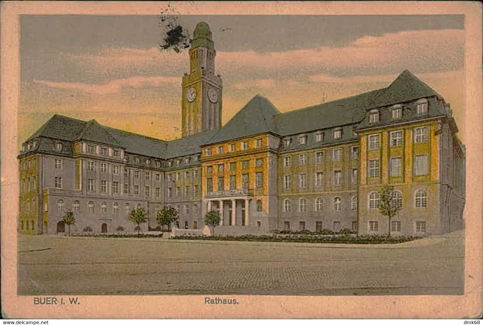 AK GERMANY - BUER I.W. - RATHAUS - VERLAG HERMANN LORICK - MAILED 1923 (14408) - Geilenkirchen