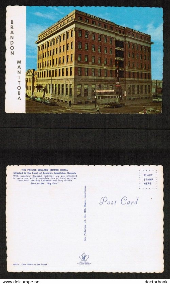 CANADA   PRINCE EDWARD HOTEL---BRANDON MANITOBA---UNUSED POSTCARD (PC-145) - Brandon