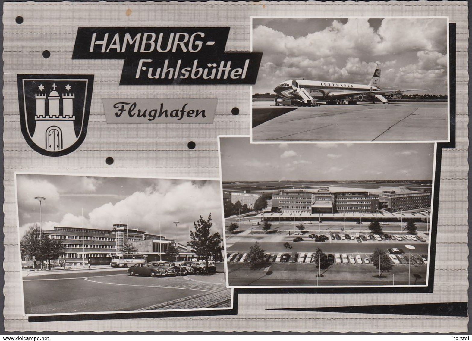 D-20095 Hamburg - Fuhlsbüttel - Flughafen - Flugzeug - Lufthansa - Cars - Jaguar MKII - Nice Stamp 1964 - Nord