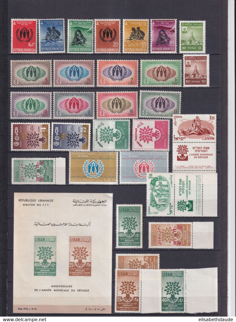 ANNEE DU REFUGIE - 1960  - COLLECTION A PRIORI COMPLETE ! 9 PAGES ! ** MNH - COTE YVERT = 700 EUR. - Vluchtelingen