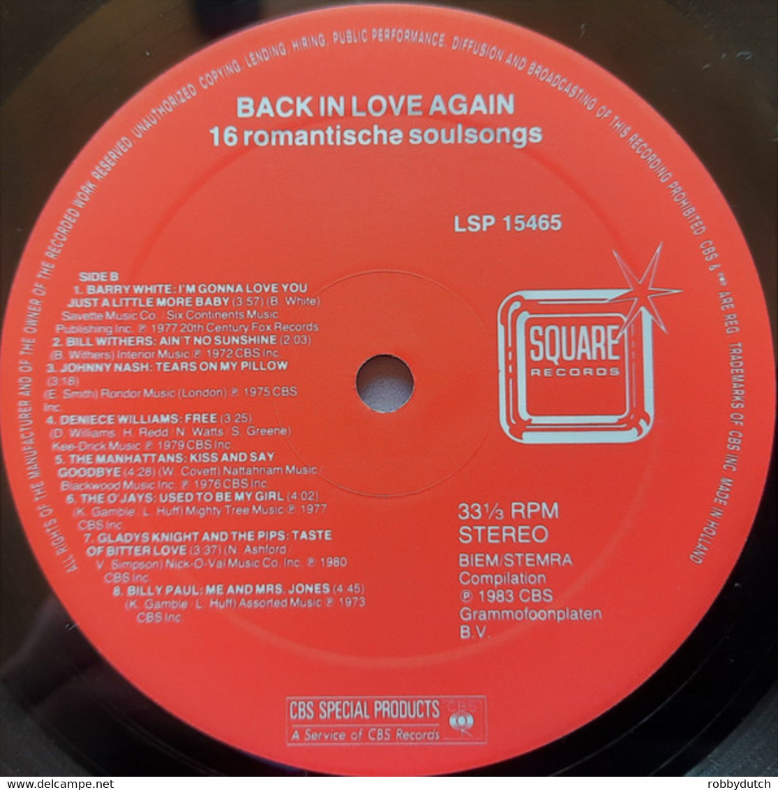 * LP *  BACK IN LOVE AGAIN (16 Romantische Soul Songs) - Compilations