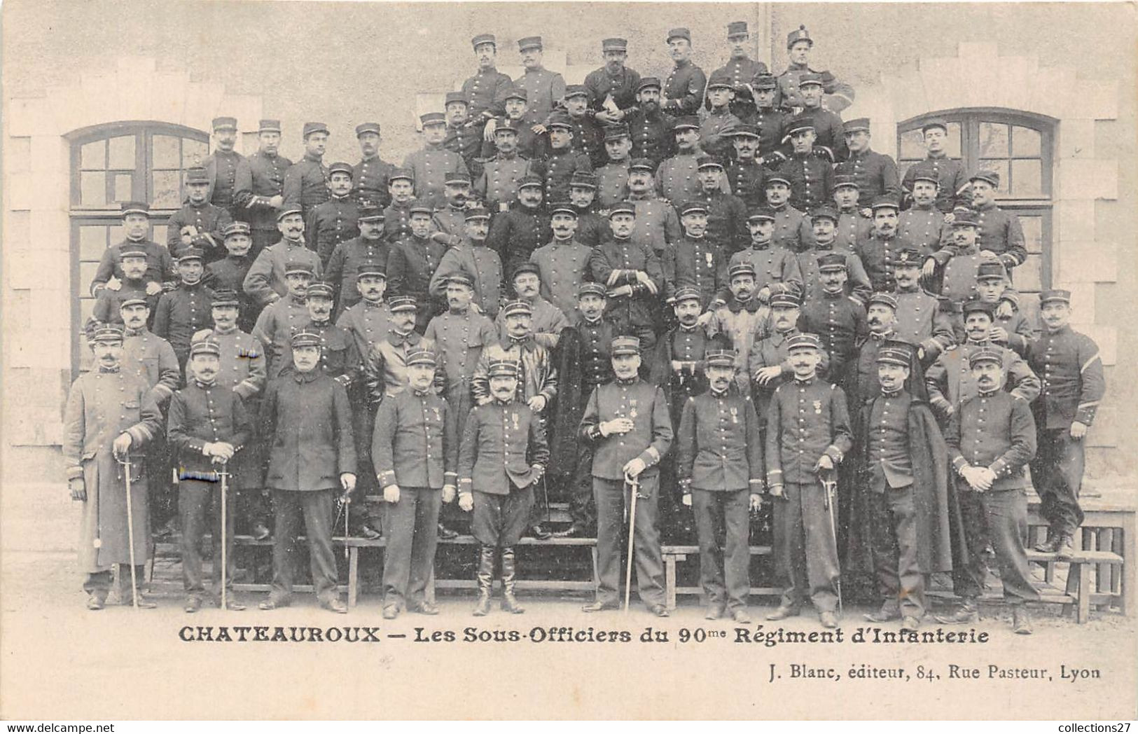 36-CHATEAUROUX- LES SOUS-OFFICIERS DU 90eme REGIMENT D'INFANTERIE - Chateauroux