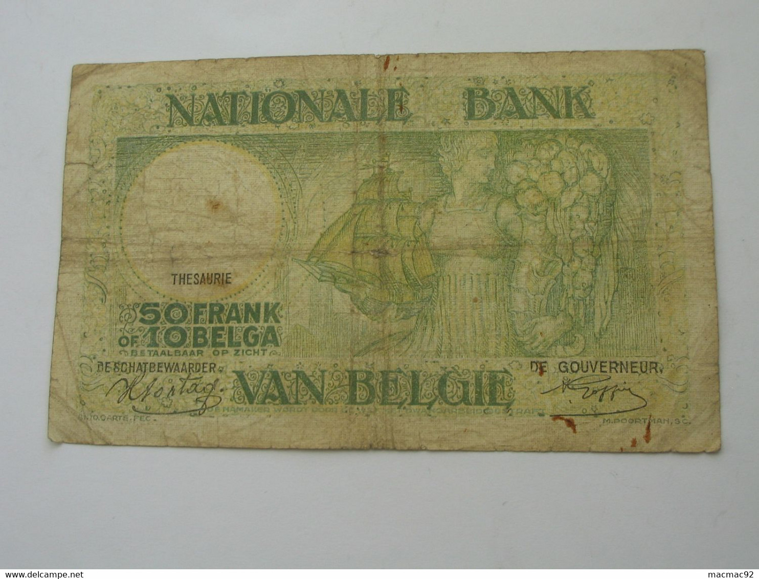 BELGIQUE - 50 Francs  FRANK 1942  - Banque Nationale De Belgique  **** EN ACHAT IMMEDIAT **** - 50 Francos