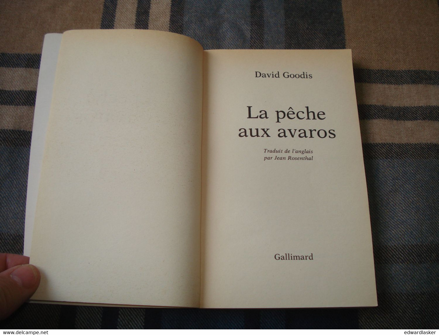 FOLIO N°1801 : La Pêche Aux Avaros /David GOODIS - "série Noire" - 1987 - NRF Gallimard