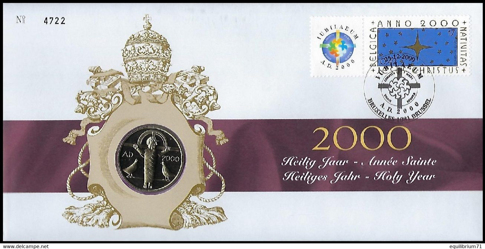 NUMISLETTER 2967° - 2000 - Année Sainte / Heilig Jaar / Heiliges Jahr / Holy Year - BELGIQUE / BELGIË / BELGIEN - Numisletters