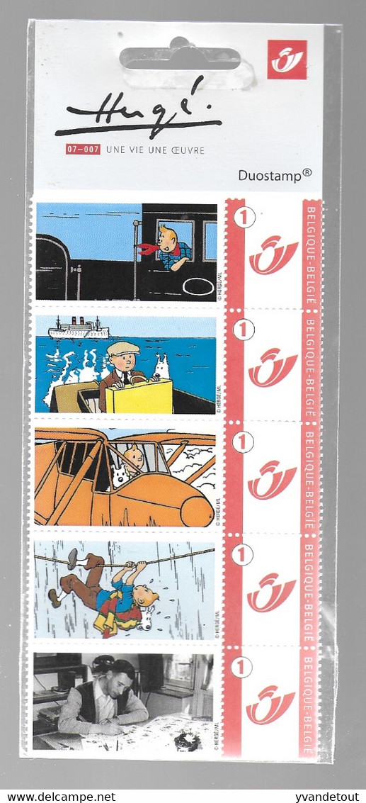 Duostamp. Timbres Tintin Prior. Hergé. Moulinsart 2007 - Collections