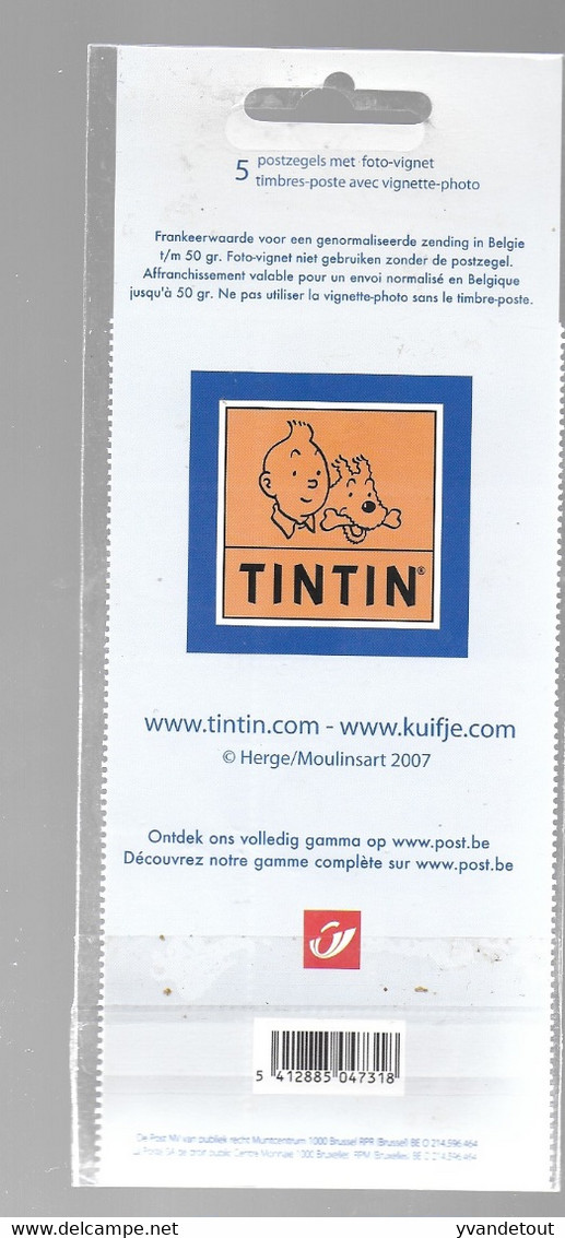 Duostamp. Timbres Tintin Prior. Hergé. Moulinsart 2007 - Collezioni