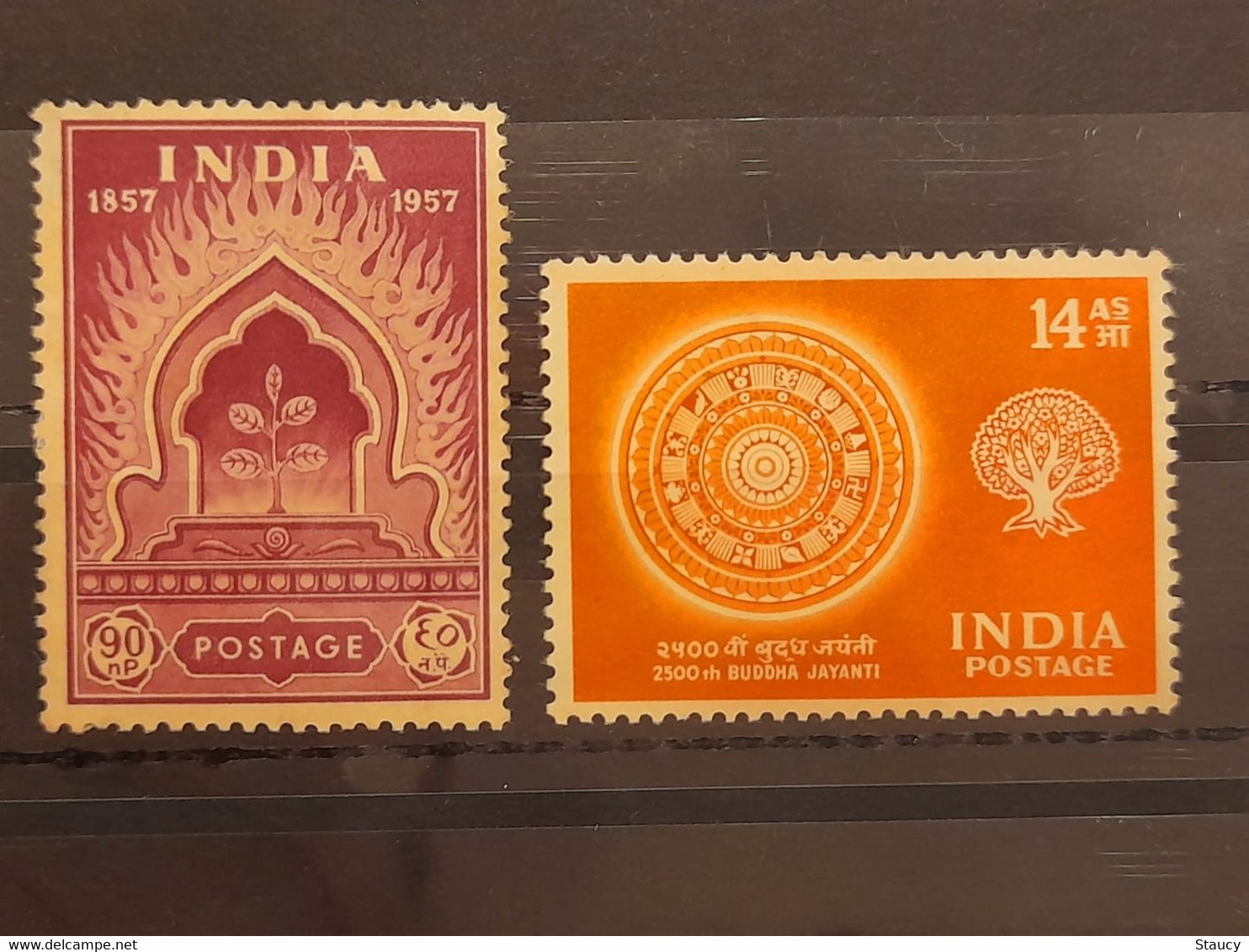 INDIA 1956 2500th Birth Anniversary Of Buddha 2v SET MINT As Per Scan - Unused Stamps