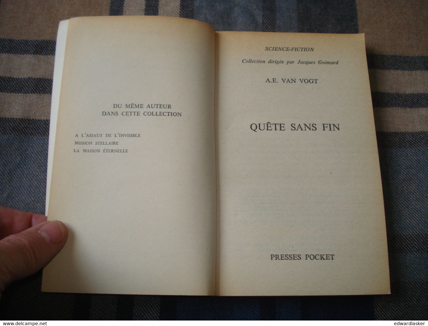 PRESSES POCKET SF 5016 : Quête Sans Fin /A.E. Van Vogt - EO Novembre 1977 - Presses Pocket