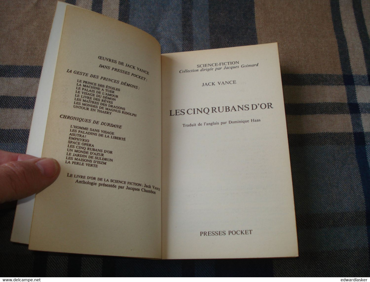 PRESSES POCKET SF 5179 : Les Cinq Rubans D'or /Jack Vance - Réimp Août 1986 - TBE - Presses Pocket