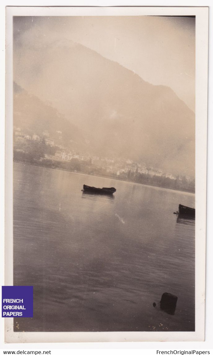 Montreux / Le Lac Léman - Photo 1933 6,5x11cm Photographie Originale Suisse Canton De Vaud A80-39 - Lugares