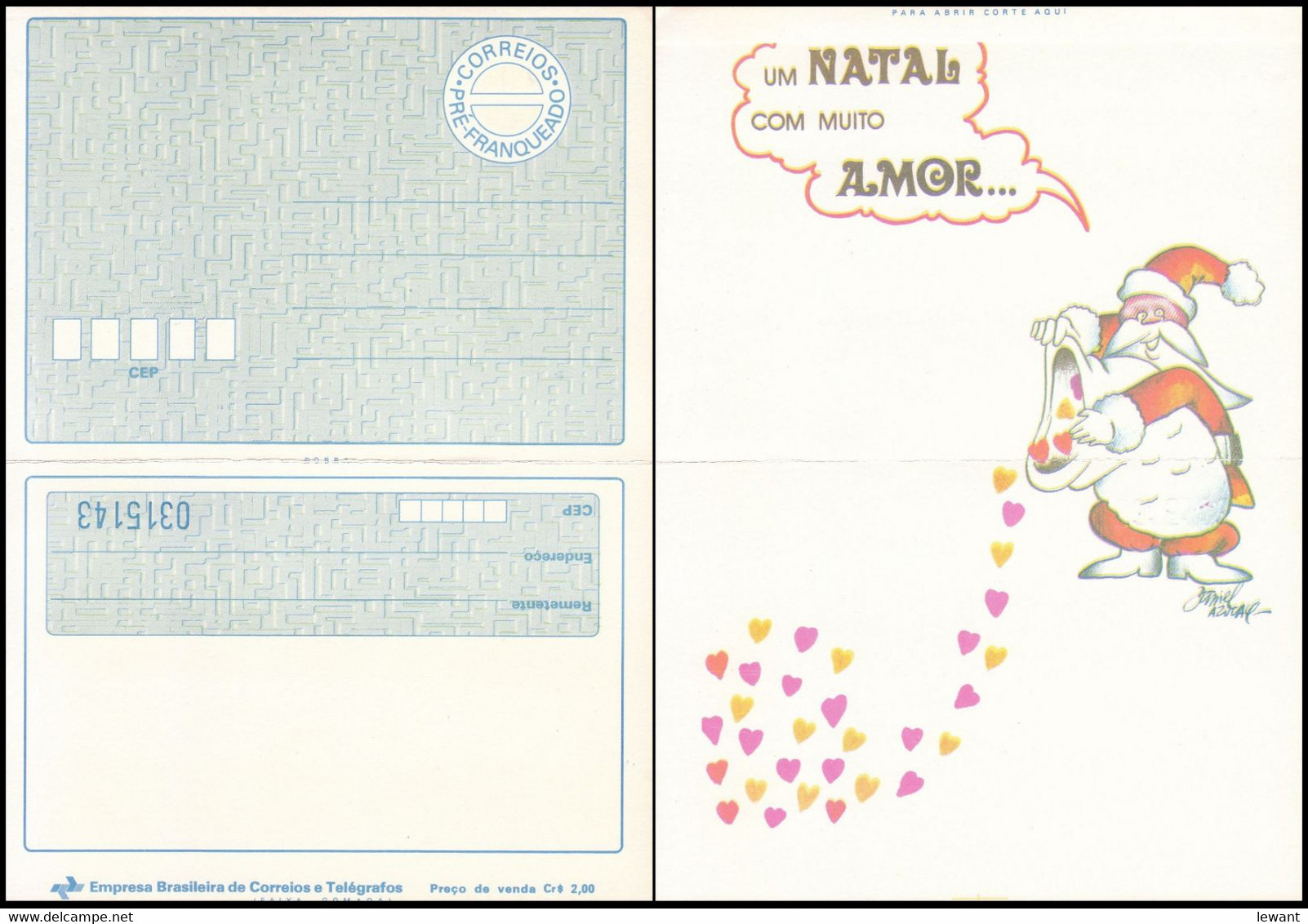 Brasil Telegram - Christmas 3 AnBa - Télégraphes