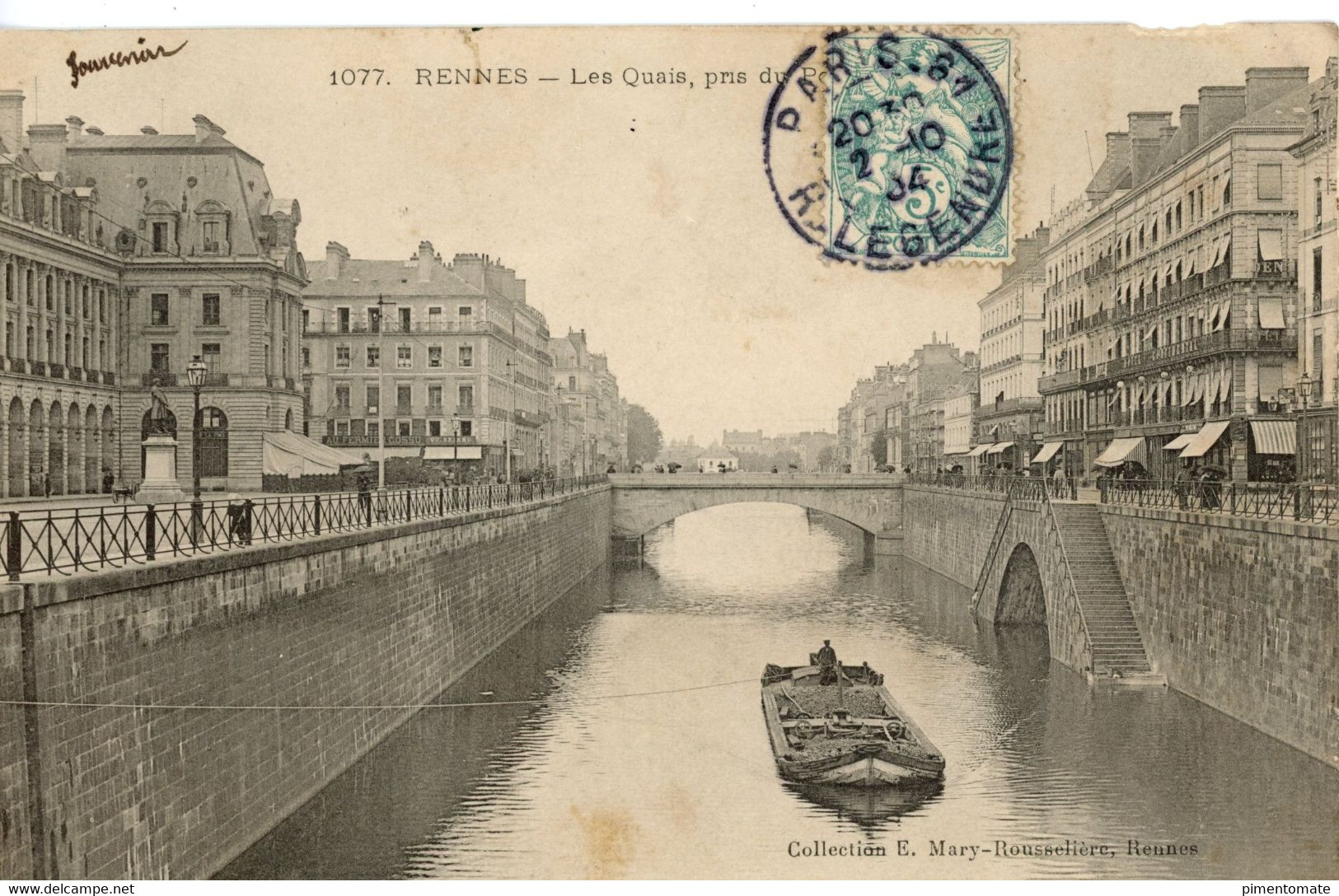 RENNES LES QUAIS PRIS DU PONT DE BERLIN 1904 - Rennes