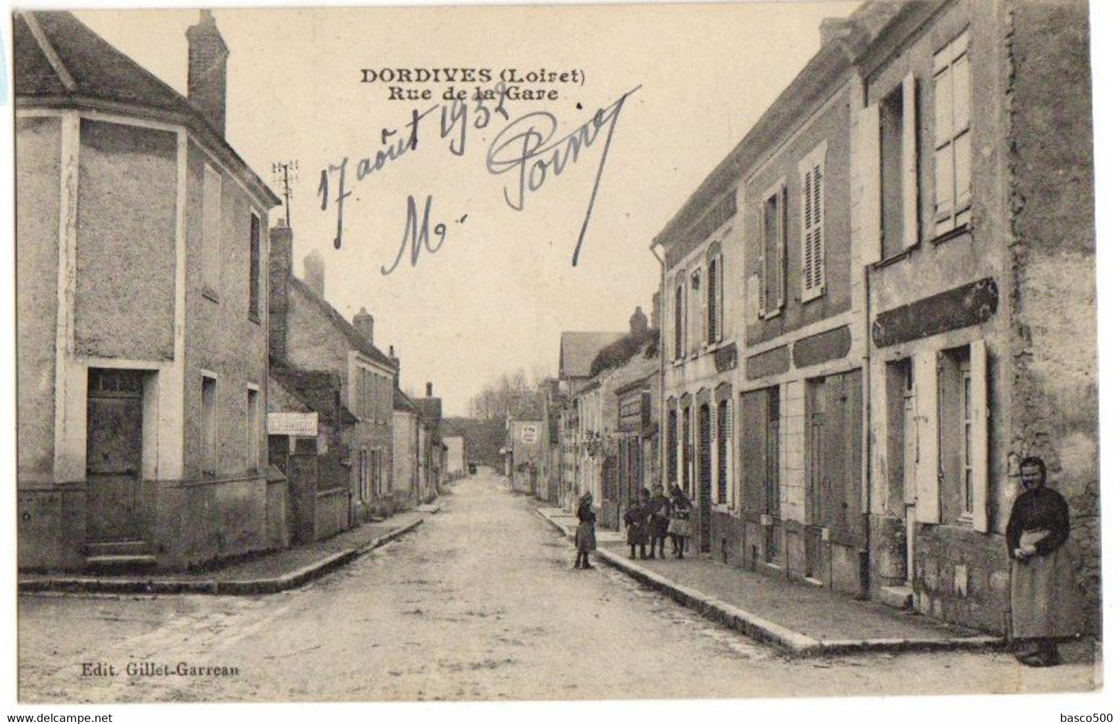 1932 DORDIVES - Carte Animée Sur La RUE De La GARE - Dordives