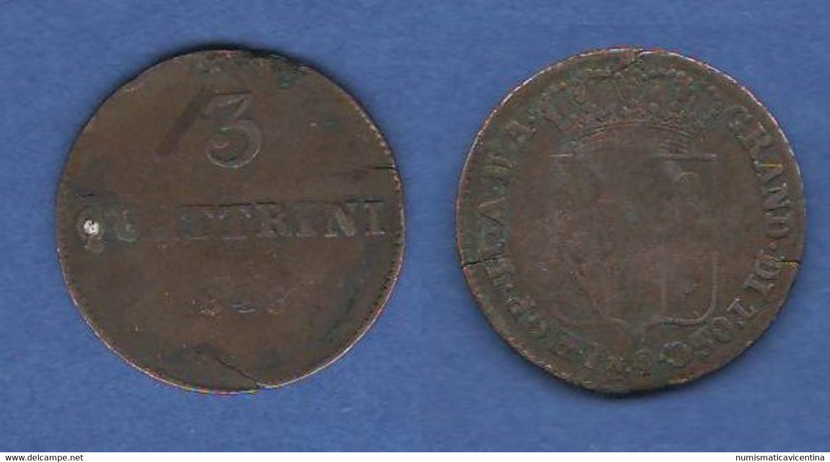 3 Quattrini 1946 Granducato Toscana Leopold II° Tuscany Copper Coin - Toskana