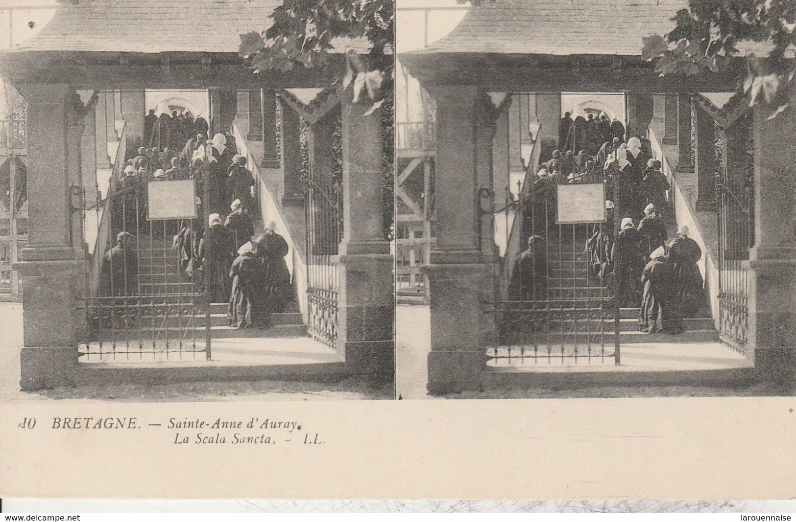 Vue Stéréoscopique - Bretagne - Sainte Anne D' Auray - La Scala Sancta - Cartes Stéréoscopiques