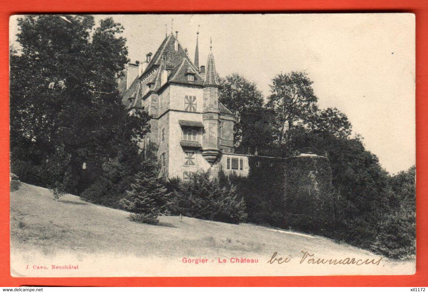 ZTT-23  Gorgier Le Château  Circulé 1907  Photo J. Cavo - Gorgier