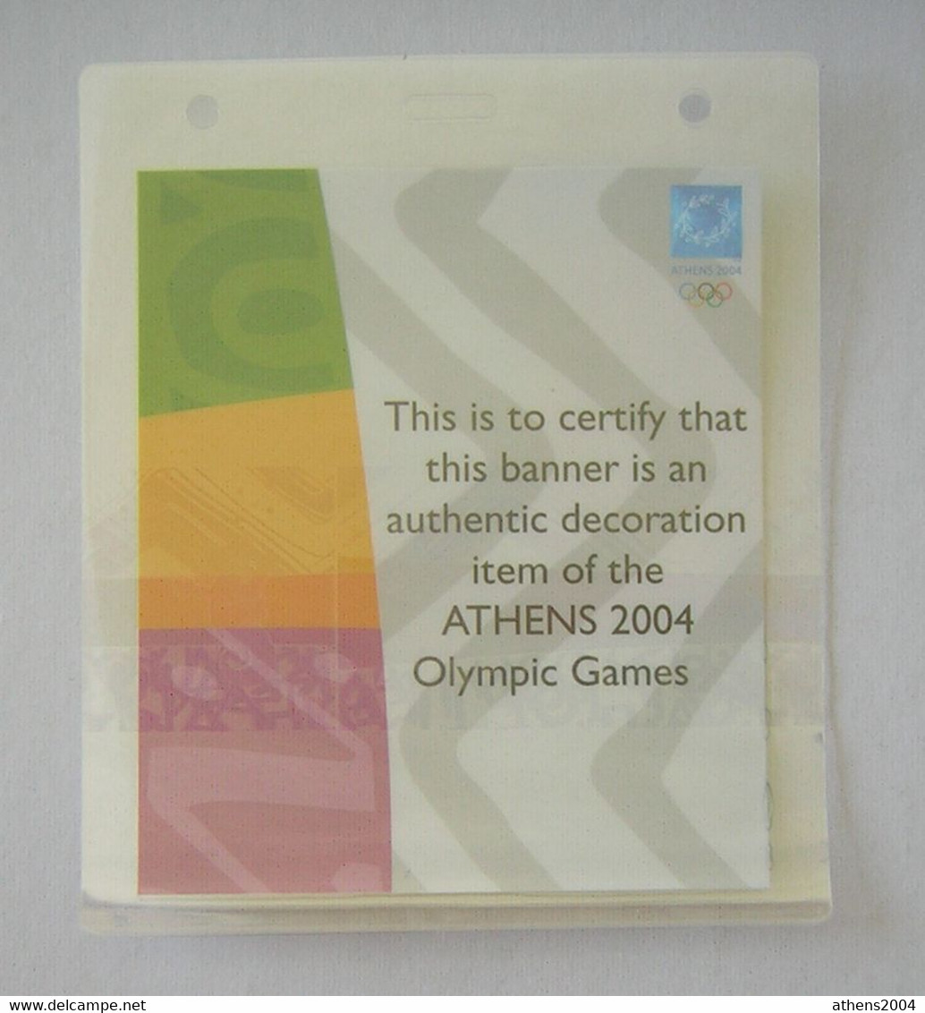 Athens 2004 Olympic Games - Certifying For Banner - Apparel, Souvenirs & Other