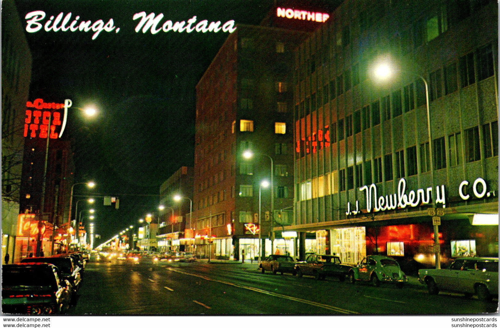 Montana Billings 1st Avenue North At Night - Billings