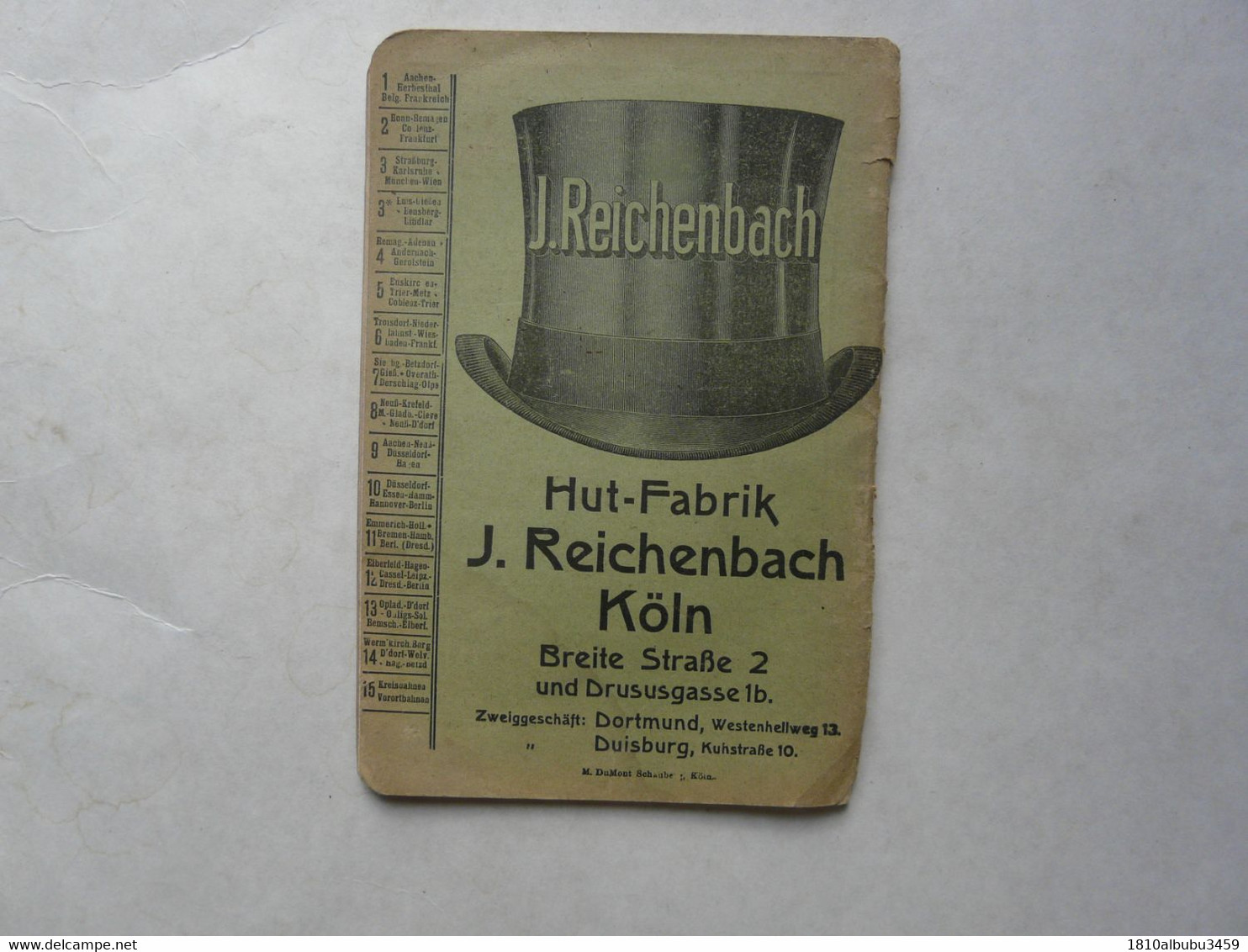 FAHRPLAN M. DUMONT SCHAUBERG 1920-1921 - Germania
