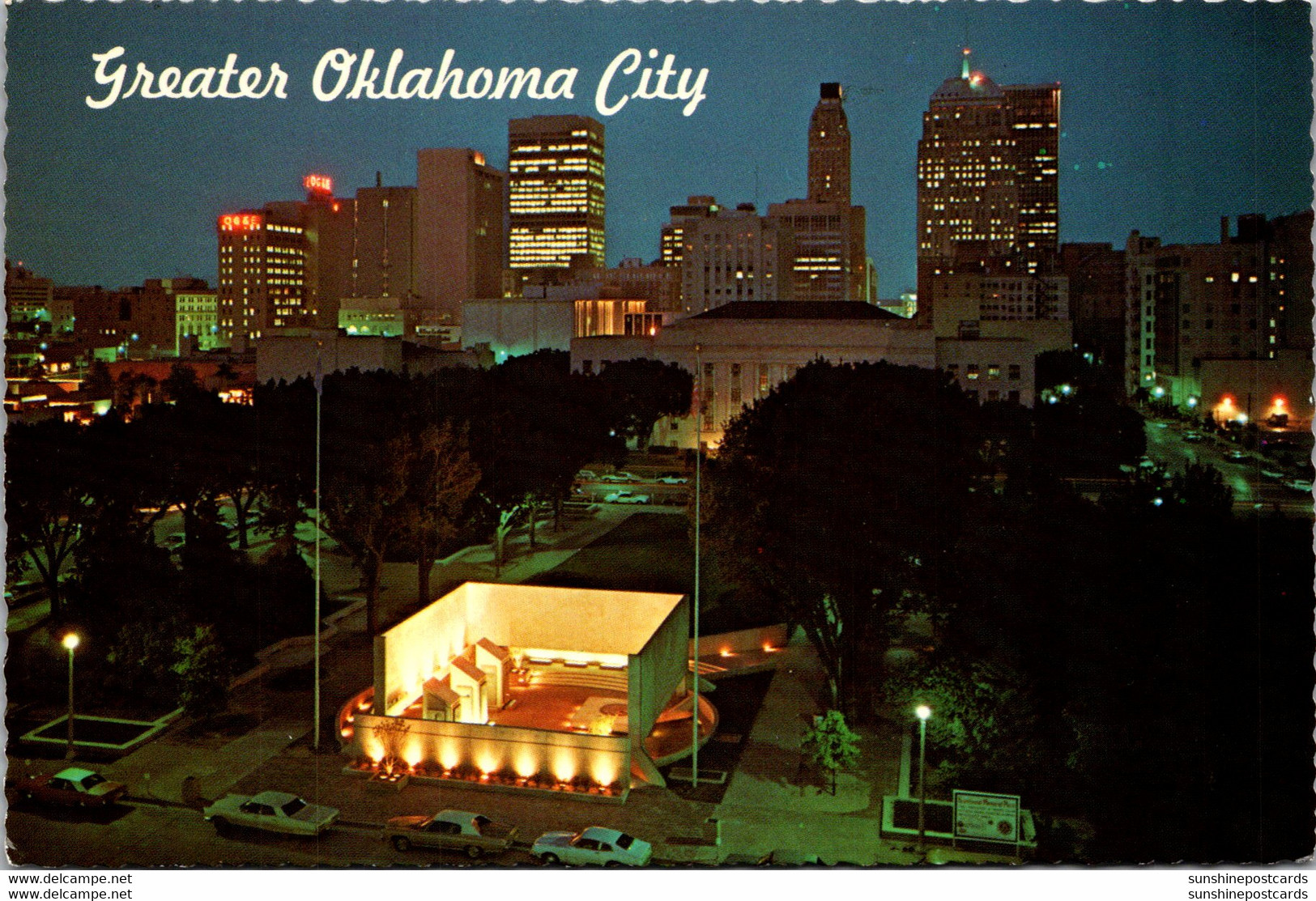 Oklahoma Oklahoma City Skyline At Night - Oklahoma City