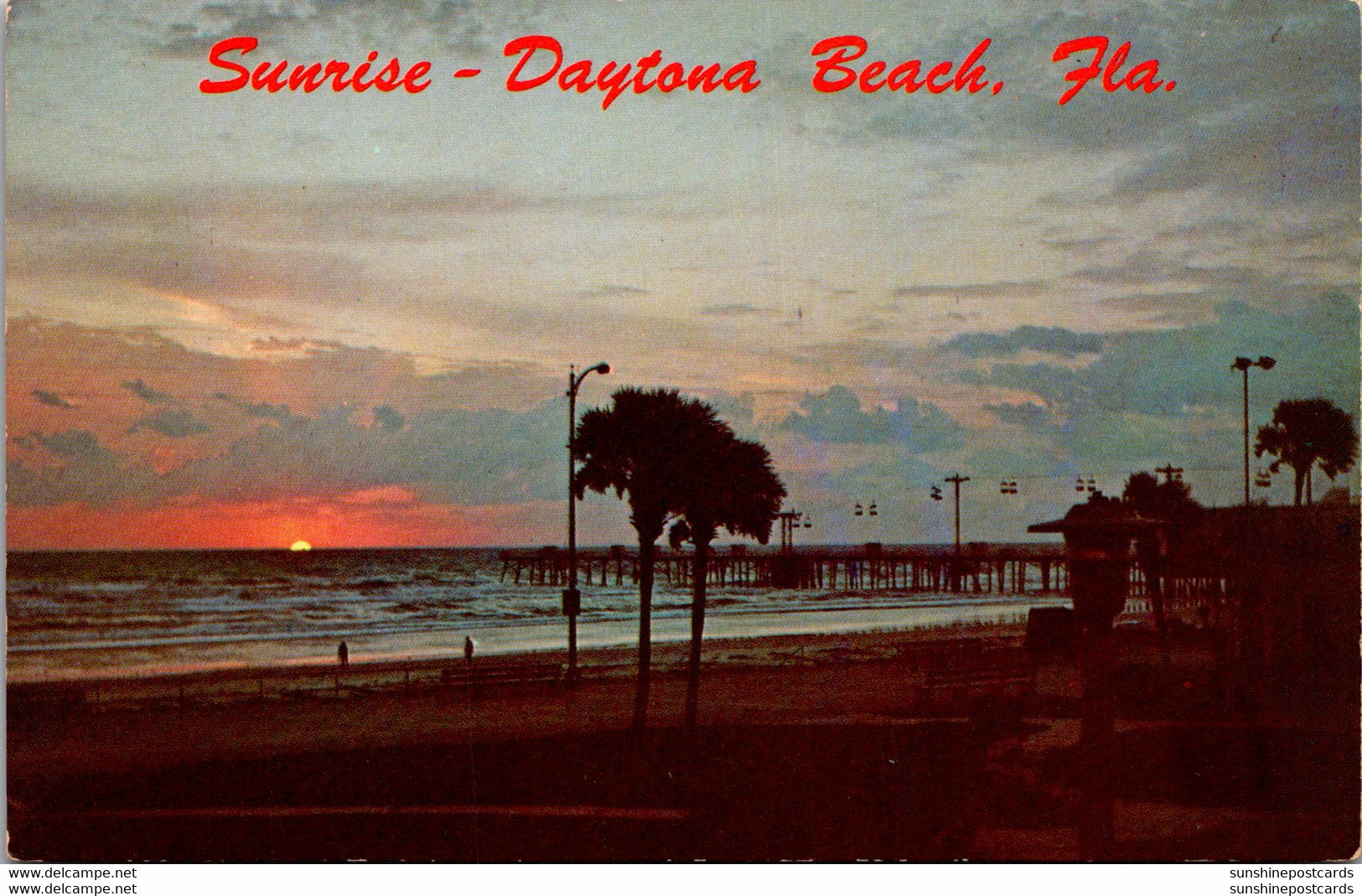 Florida Daytona Beach Sunrise Scene - Daytona