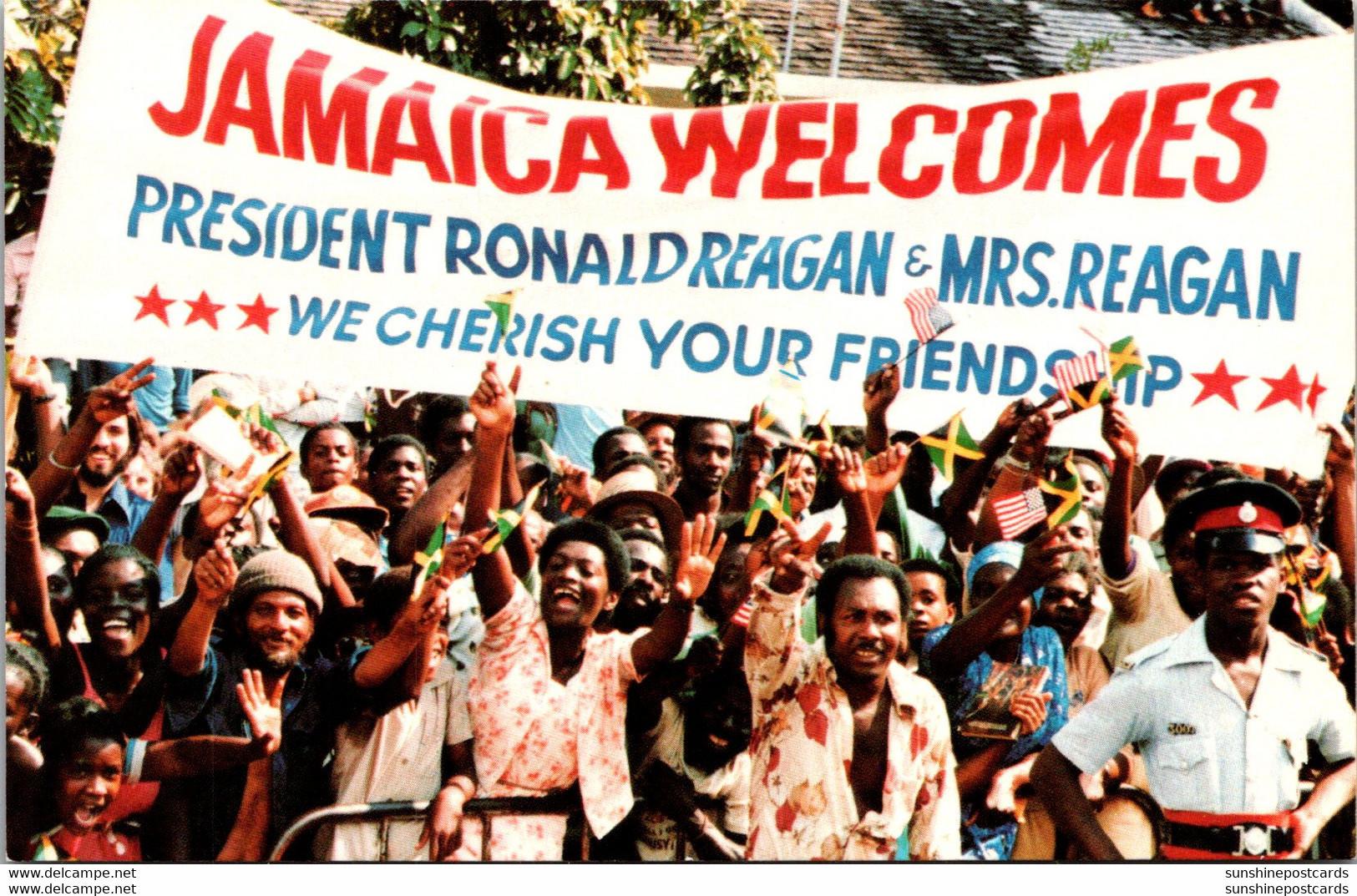 Jamaica Welcomes President Ronald Reagan And Mrs Reagan 1982 - Präsidenten