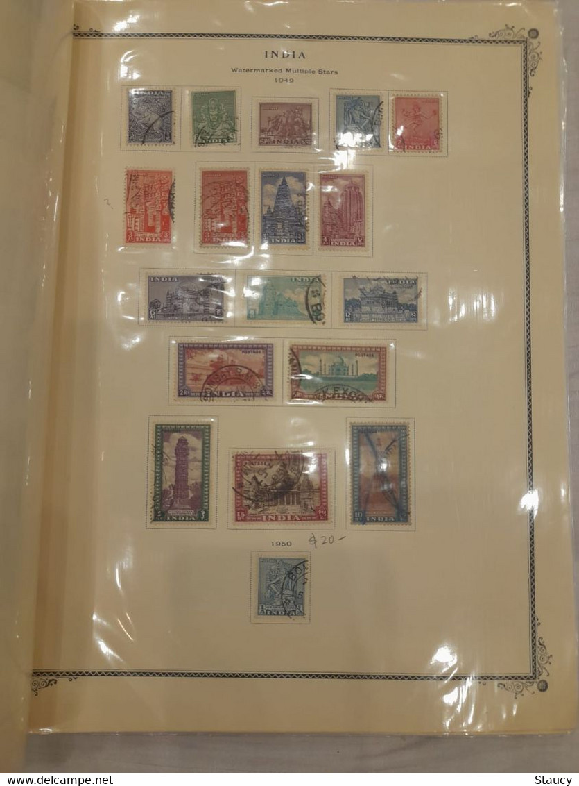 India 1947-1973 MINT / USED COLLECTION On ALBUM PAGES Including DEFINITIVES ALMOST COMPLETE NICE SEE PICS - Neufs