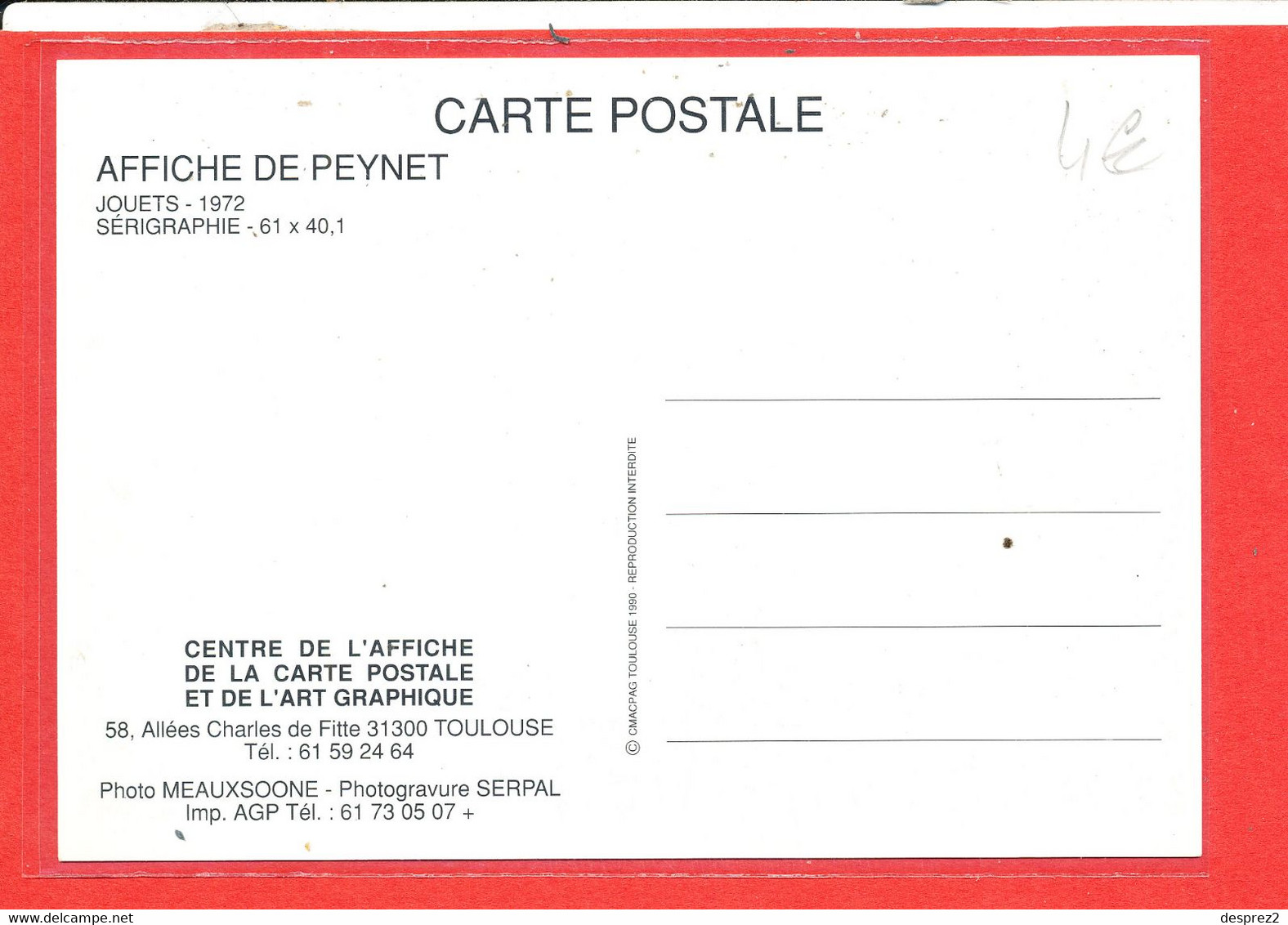 ACHAT IMMEDIAT JOUET Illustrée Par PEYNET Cp       Format 15 Cm X 10.5 Cm - Peynet