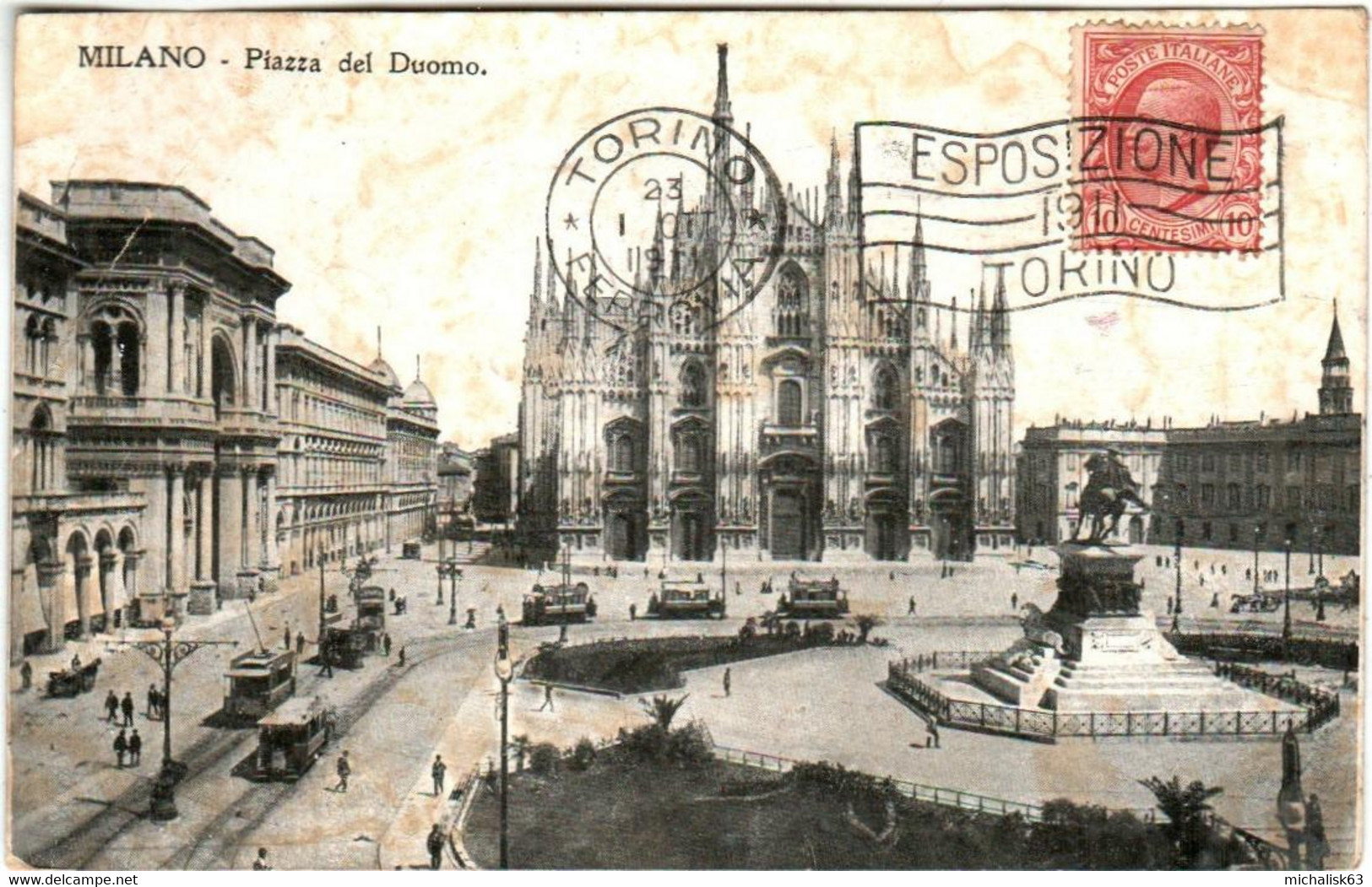 51ae 1047 CPA - MILANO - PIAZZA DEL DUOME - Milano (Milan)