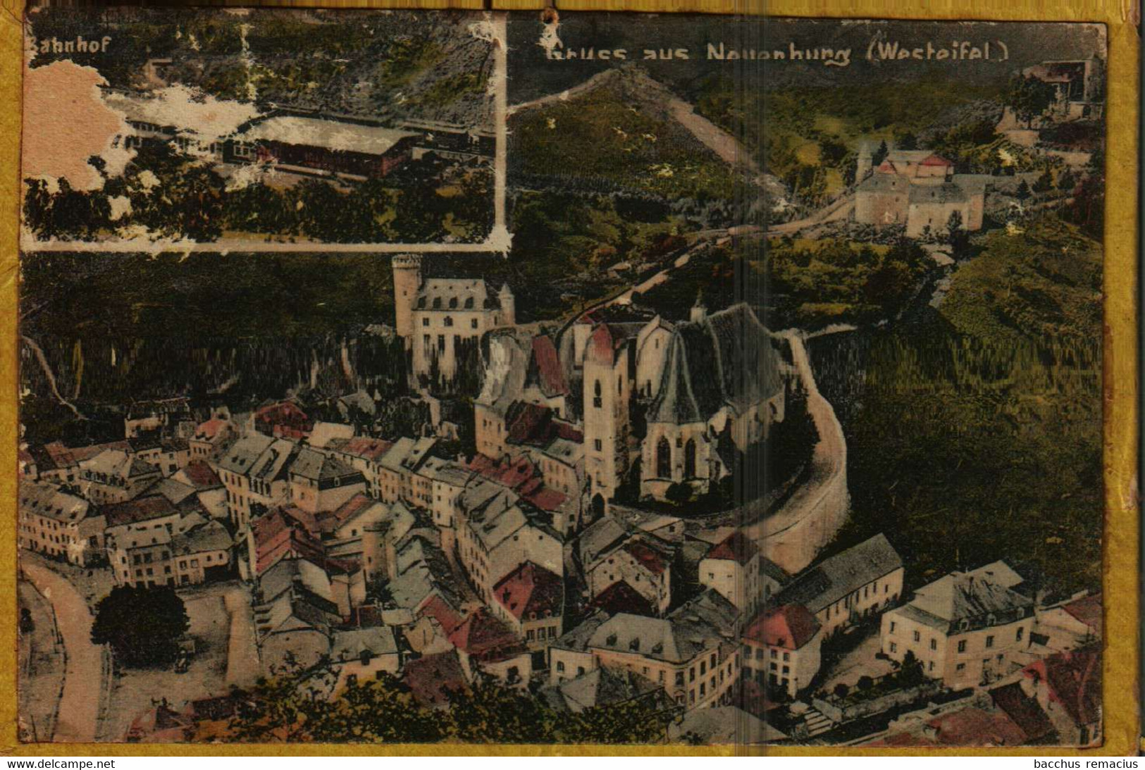 Gruss Aus NEUERBURG (Westeifel)  (Karte Auf Etwas Dickerem Karton Aufgeklebt, Leicht Beschädigt) - Prüm