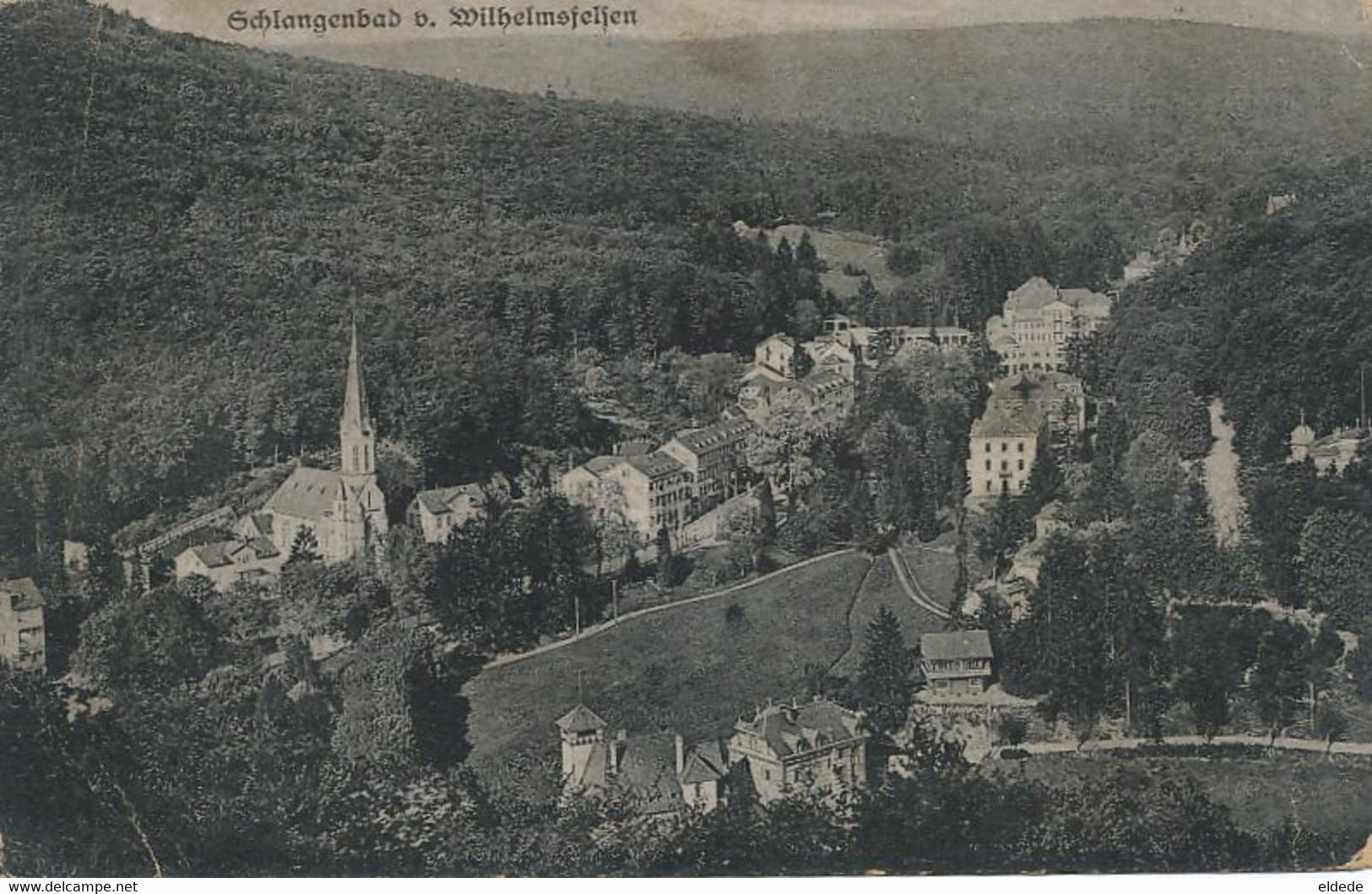 Schlangenbad B. Wilhelmsfelfen 1919 French Occupation In Germlany Cachet French Cancel - Schlangenbad