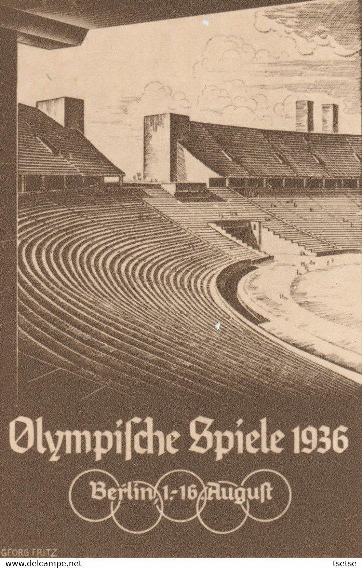 Troisième Reich /  Drittes Reich  - Olymische Spiele 1936 / Berlin 1-16 August - 100 % Original ( Verso Zien ) - Weltkrieg 1939-45