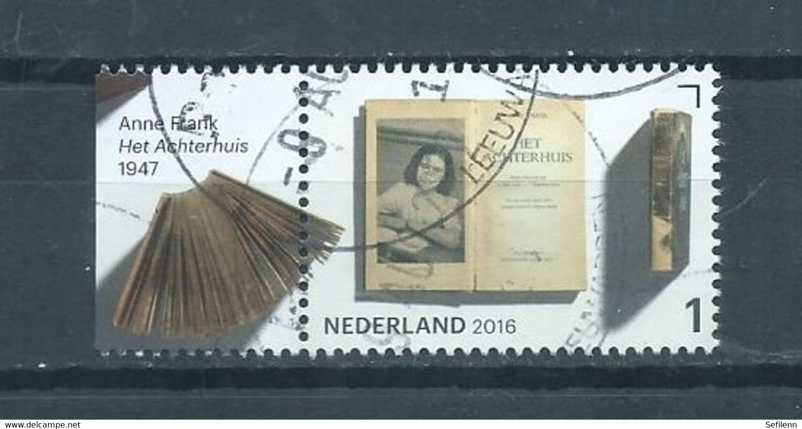 2016 Netherlands Jaar Van Het Boek,Anne Frank+tab Used/gebruikt/oblitere - Used Stamps