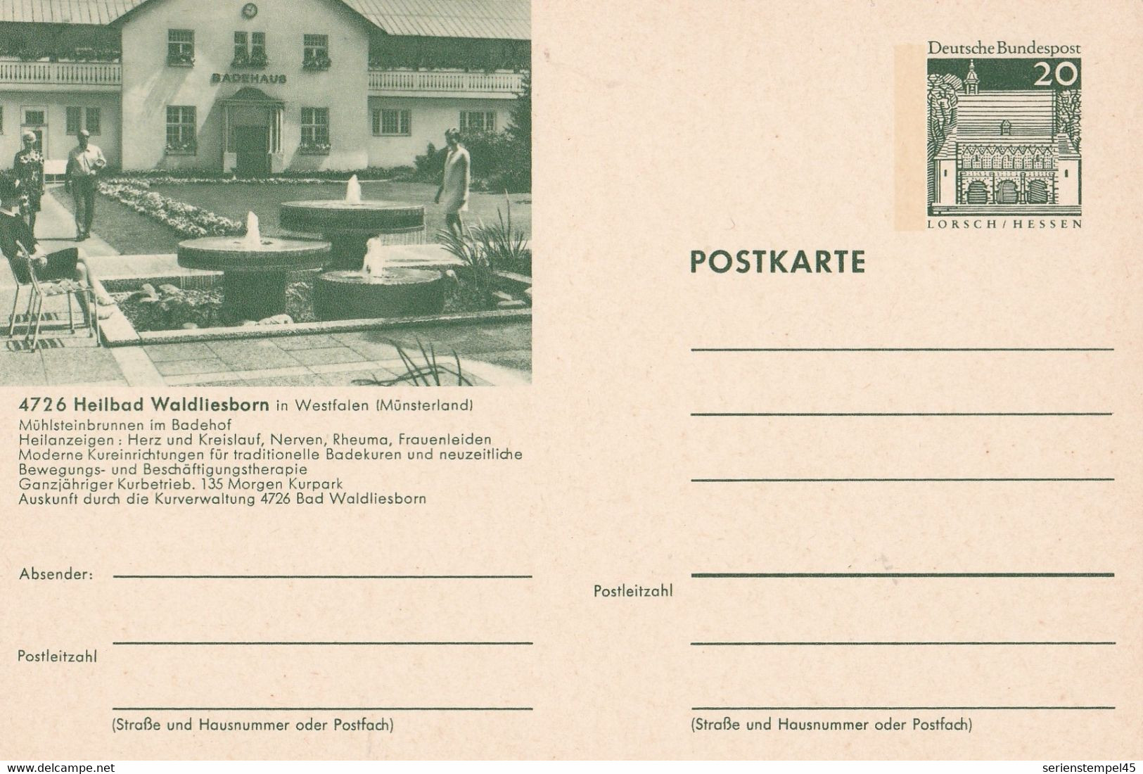 Bildpostkarte Lorsch Hessen Mit Bild 4726 Heilbad Waldliesborn - Lippstadt