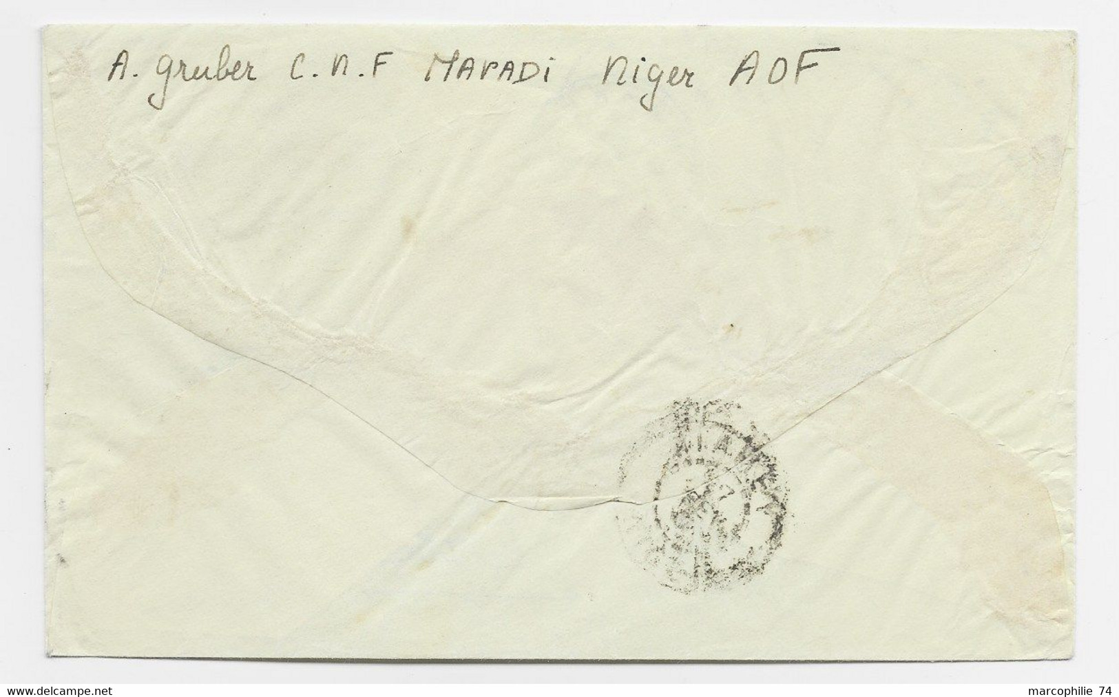 NIGER PA 4FR50 SOLO LETTRE COVER AVION  MARADI 194? TO SUISSE - Briefe U. Dokumente