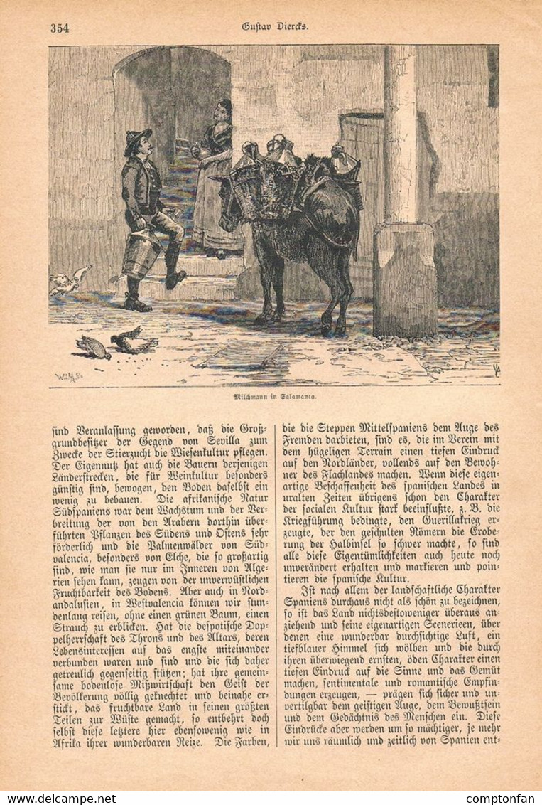1244-2 Diercks Spanien Stierkampf Alhambra Torero Artikel / Bilder 1884 !! - Autres & Non Classés