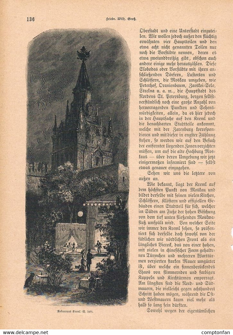 A102 1254 Groß Moskau Kaiserkrönung Kreml Artikel / Bilder 1883 !! - Hedendaagse Politiek