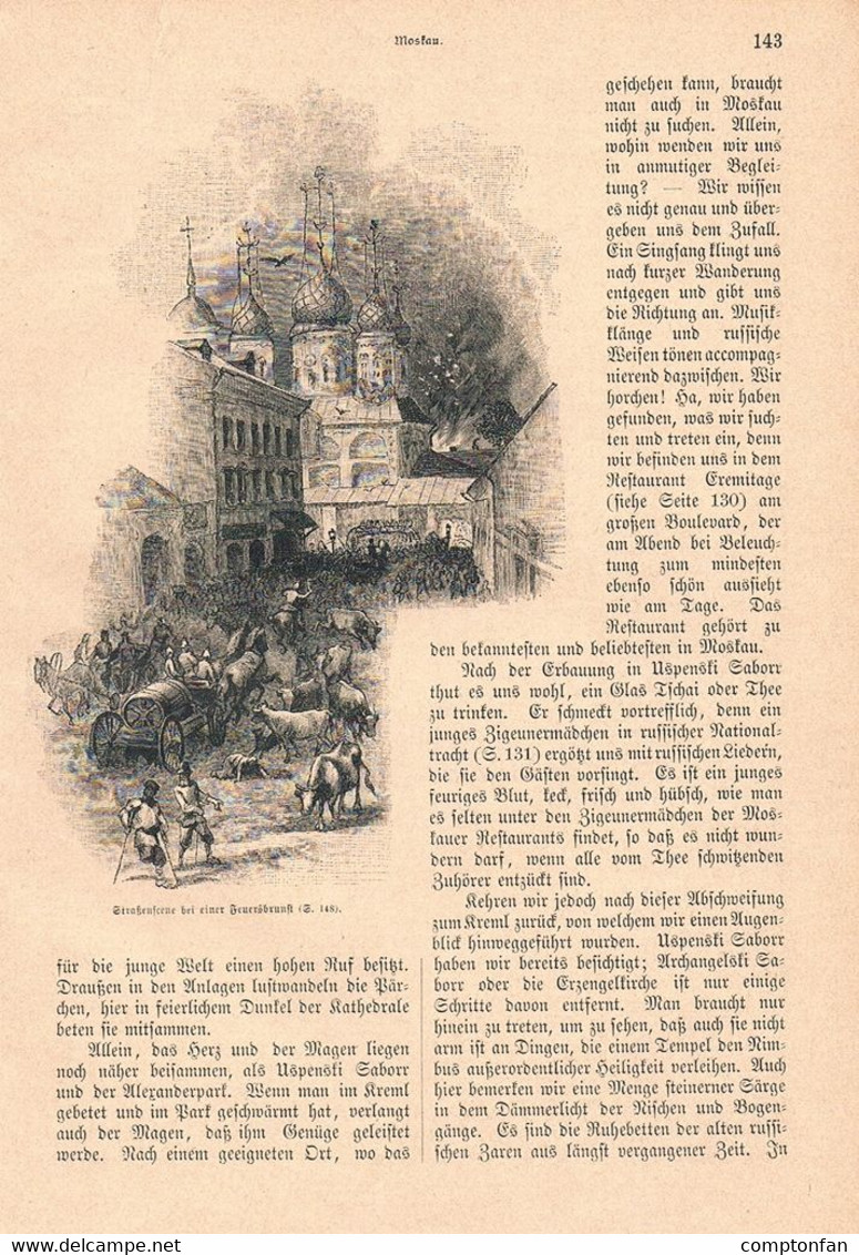 a102 1254 Groß Moskau Kaiserkrönung Kreml Artikel / Bilder 1883 !!