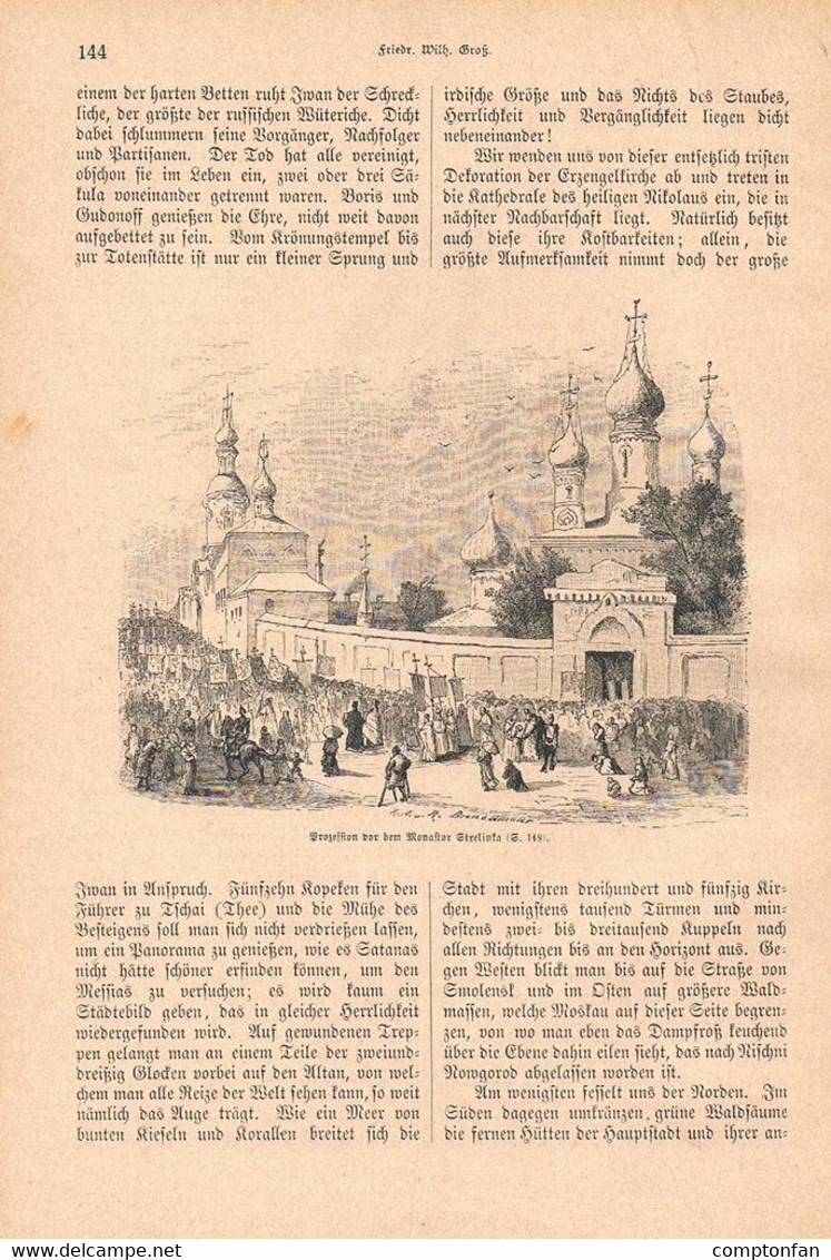 a102 1254 Groß Moskau Kaiserkrönung Kreml Artikel / Bilder 1883 !!