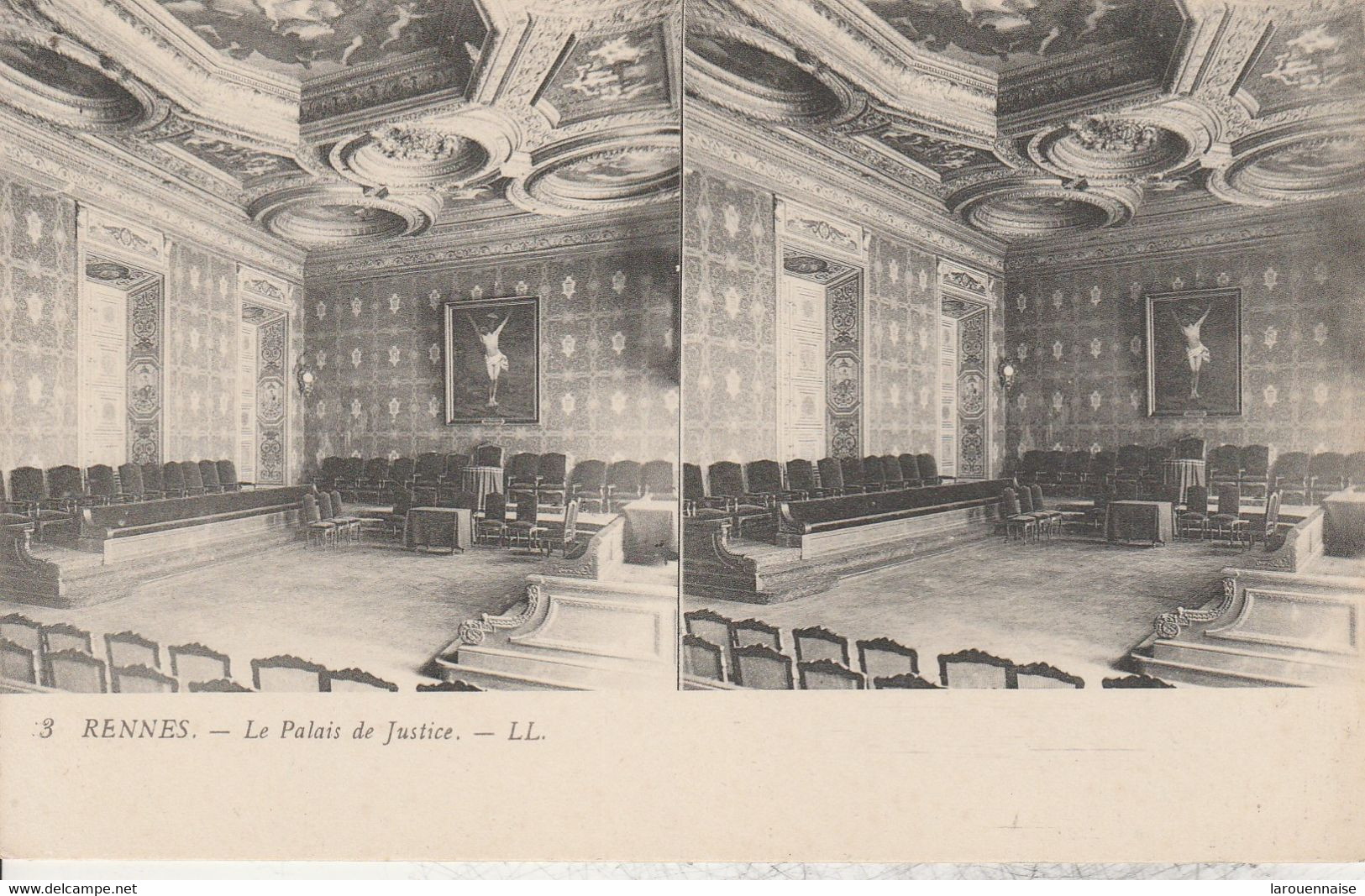 Vue Stéréoscopique - Rennes - Le Palais De Justice - Cartes Stéréoscopiques