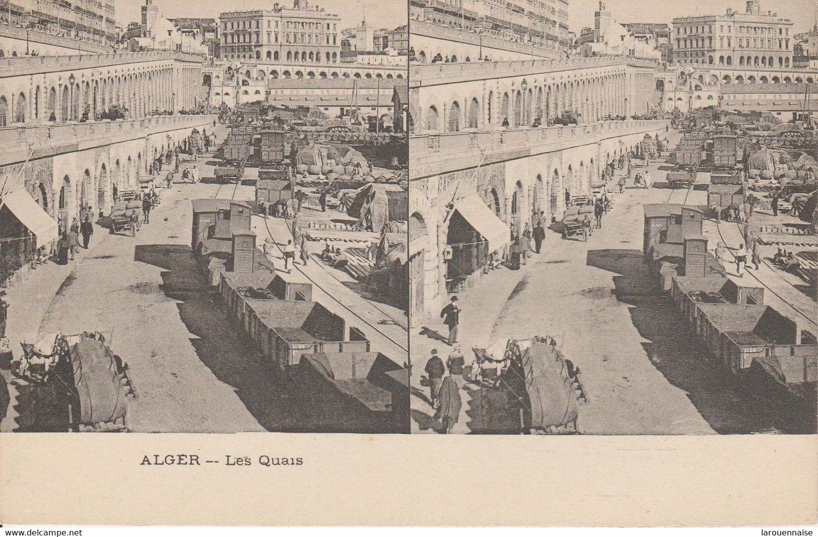 Vue Stéréoscopique - Alger - Les Quais - Cartes Stéréoscopiques