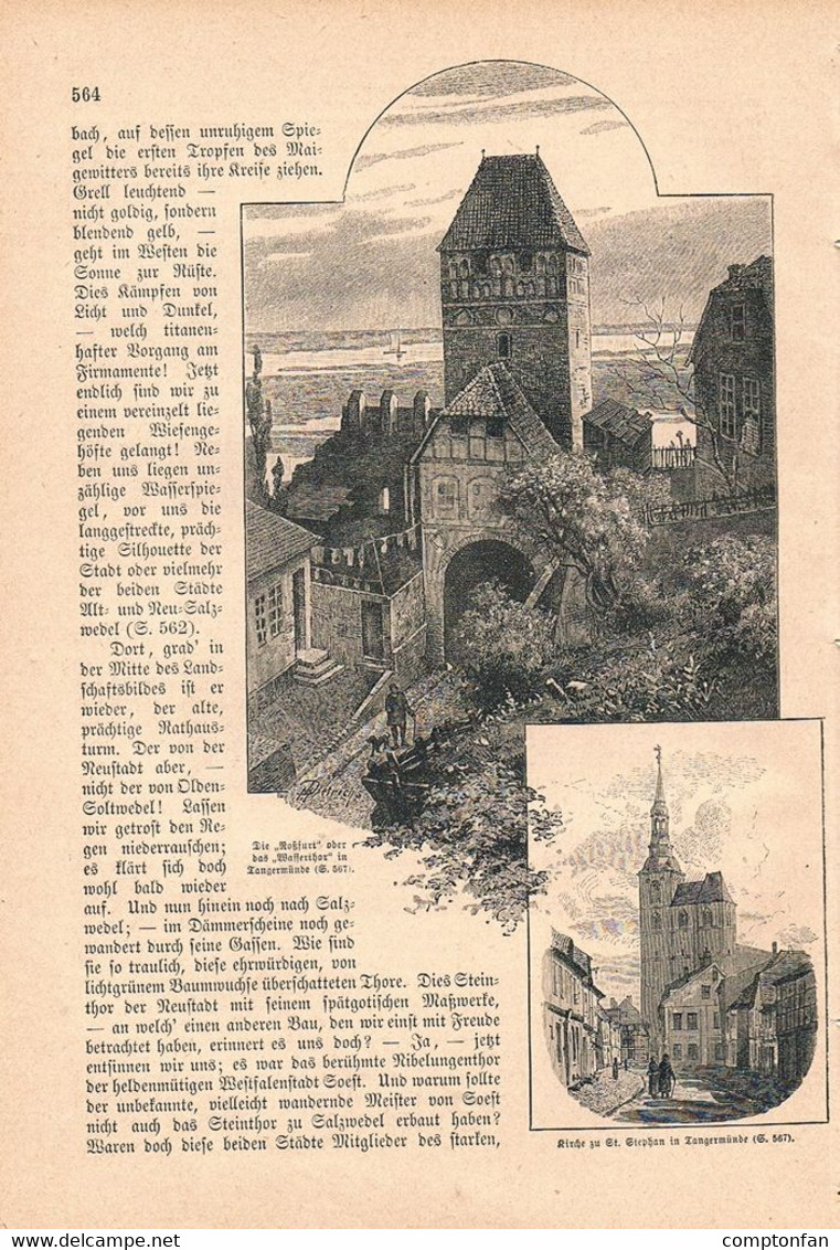A102 1263 Schwebel Altmark Salzwedel Tangermünde Artikel / Bilder 1883 !! - Autres & Non Classés