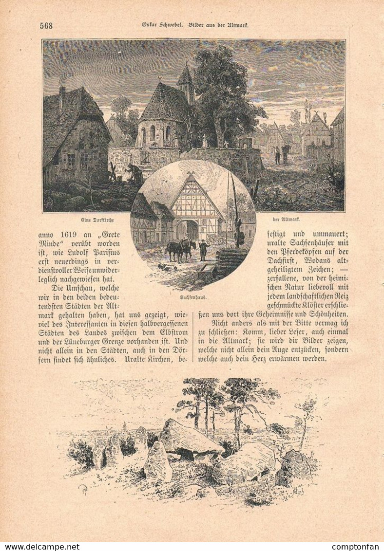 A102 1263 Schwebel Altmark Salzwedel Tangermünde Artikel / Bilder 1883 !! - Autres & Non Classés