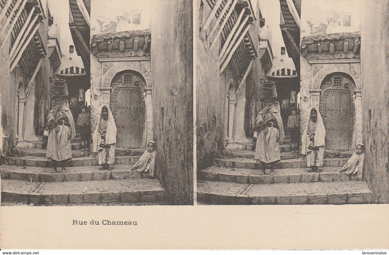 Vue Stéréoscopique - Alger - Rue Du Chameau - Cartes Stéréoscopiques