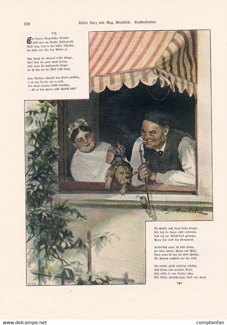 A102 1272 Isolde Kurz 10 Gedichte Fensterstudien Aug. Mandlick Artikel / Bilder 1896 !! - Altri & Non Classificati