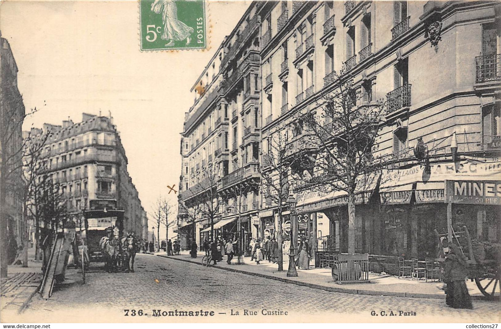 PARIS-75018-MONTTMARTRE- LA RUE CUSTINE - Arrondissement: 18