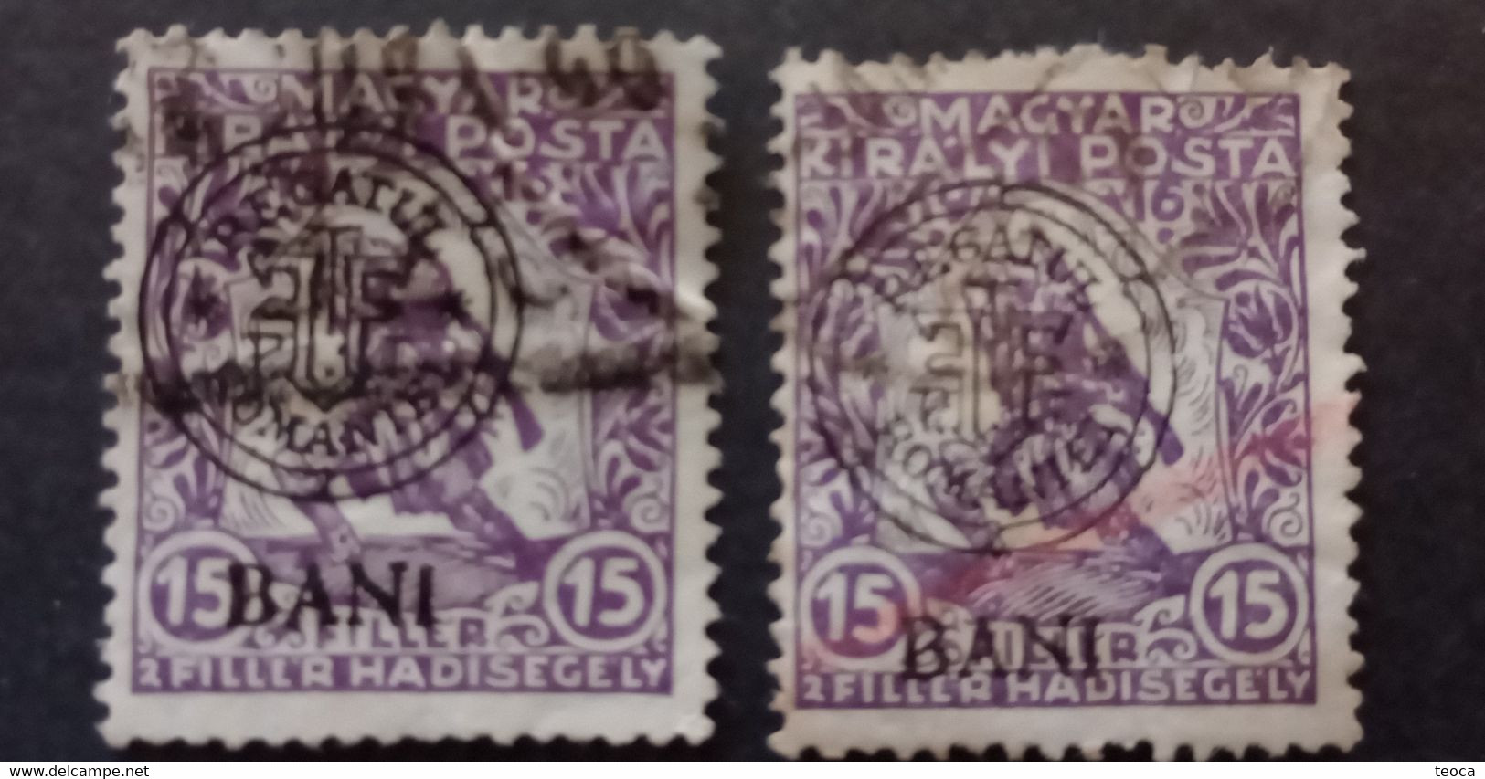 Errors  Transylvania 1919 Romania Occupation Zone Hungary, Overprint  Displaced - Transilvania