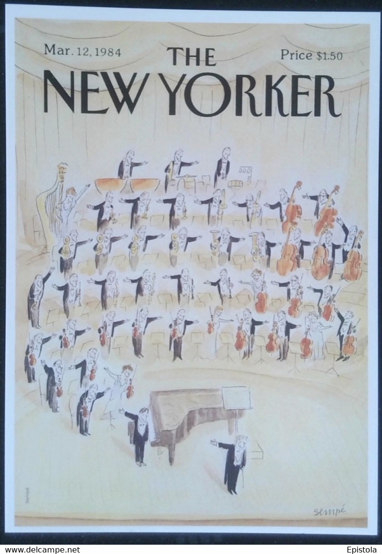 ► Illustrateur  Sempé  The  NEW YORKER Journal 1984 - Orchestre Philharmonique De New York - Sempé