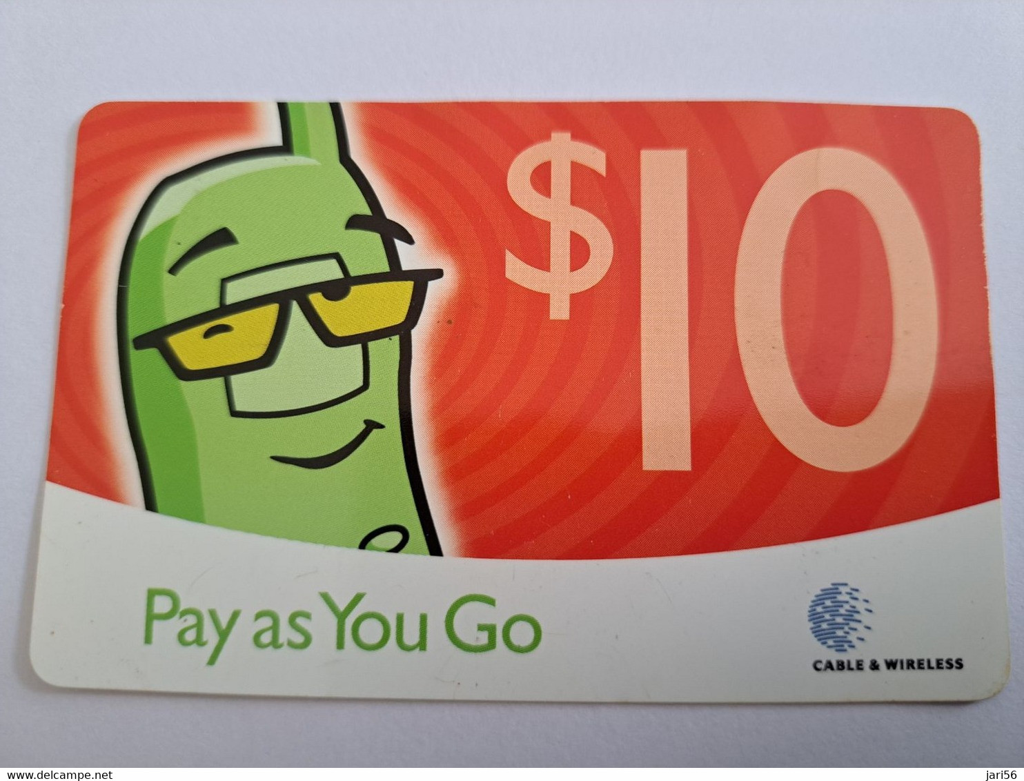 ST LUCIA   $10,- PAY AS YOU GO    Prepaid Fine Used Card  (NAME ST LUCIA ON BACK) RIGHT CORNER  ** 10857** - St. Lucia